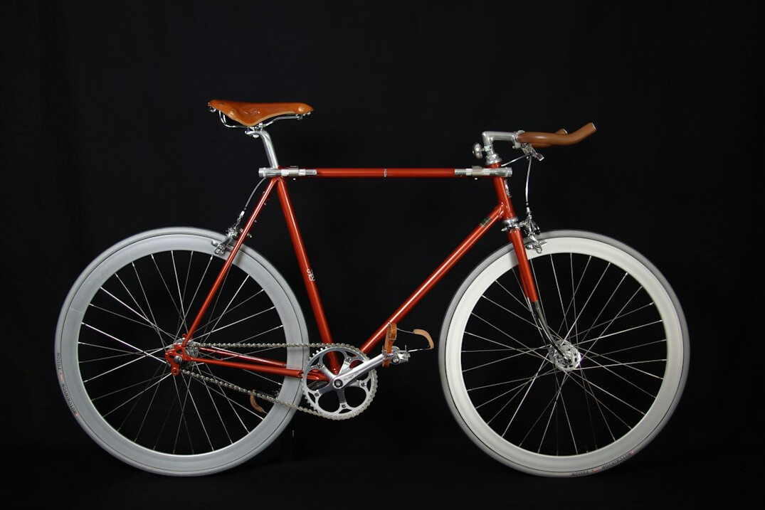 Bicycle with a well-maintained frame and chain